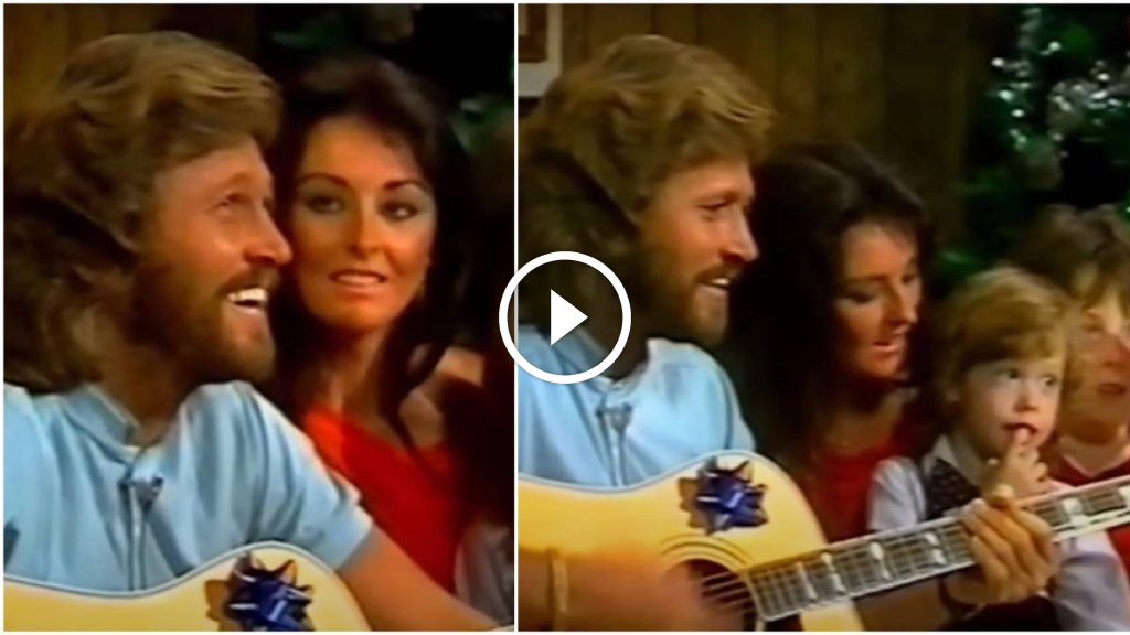 When Barry Gibb made rare appearance with wife Linda to sing ‘Silent Night’ with their kids on TV special