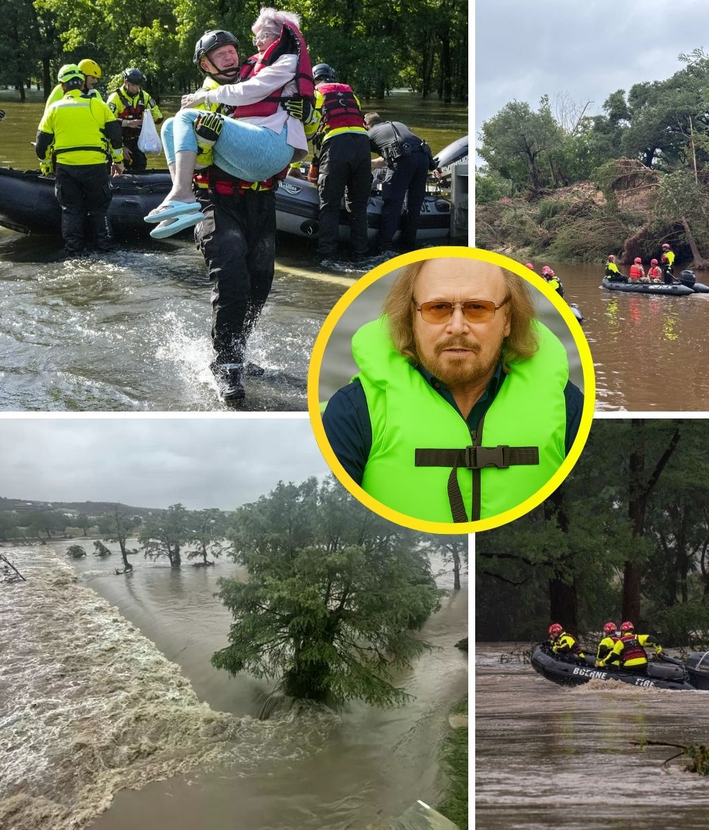 BREAKING NEWS: 22 Minutes Ago in Texas — Barry Gibb Rushes to Assist Flood Victims as Search Efforts Continue. Follow His Journey to Help the Victims in the Comments Below…
