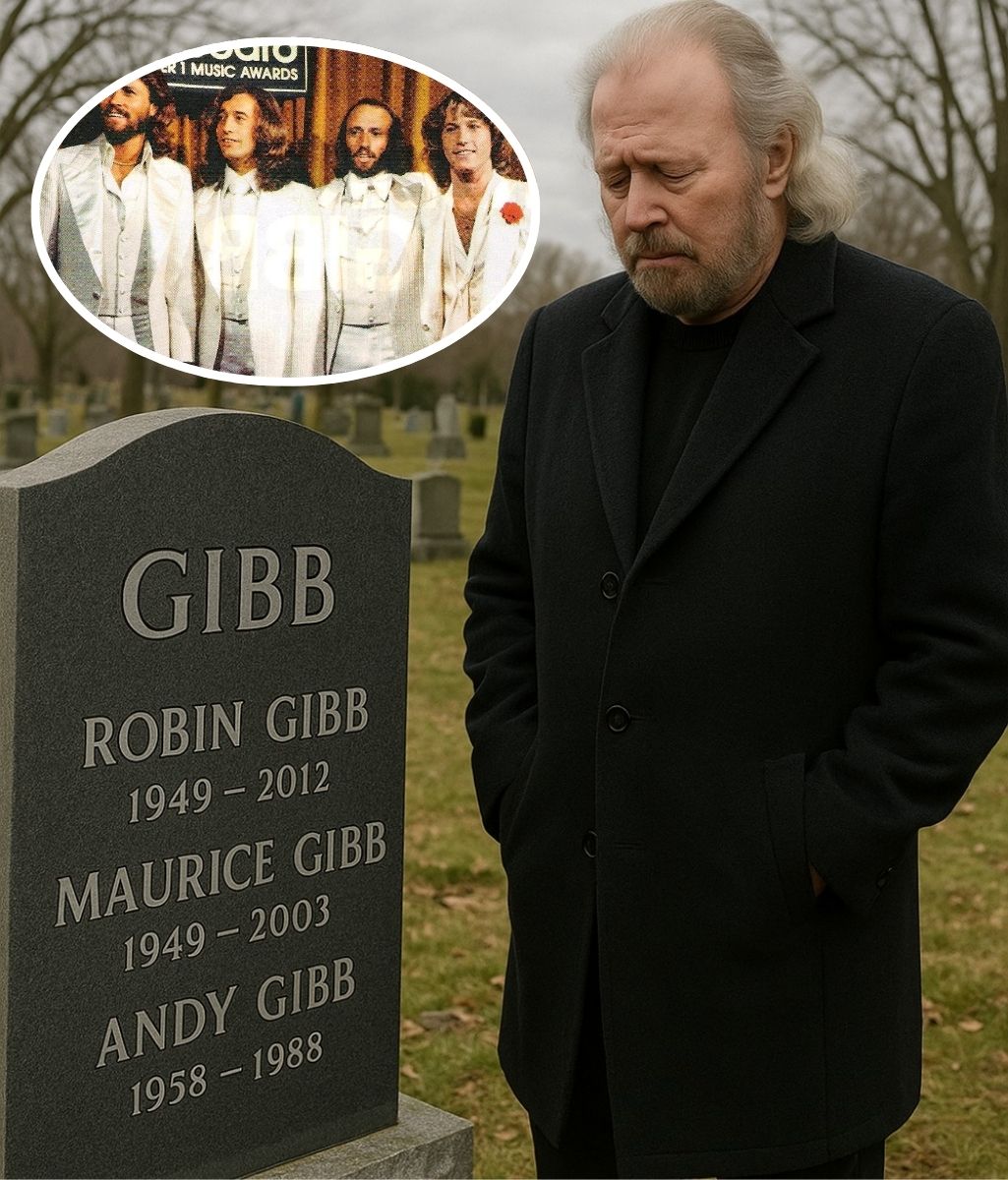“Sometimes I still talk to them…” Barry Gibb reveals a rare, heartfelt moment, recalling a quiet visit to the graves of his brothers — Robin, Andy, and Maurice.