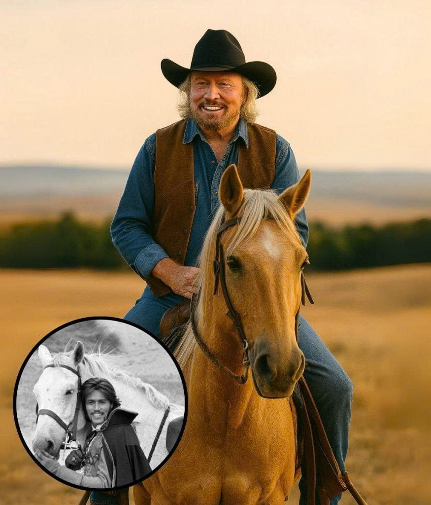 Barry Gibb, known to the world as the heart and voice of the Bee Gees, has been honored with the prestigious Lifetime Achievement Award from the National Cowboy & Western Heritage Museum — a recognition not only of his legendary music career but also of the timeless values of resilience, family, and storytelling that echo through his songs. The ceremony, held in Oklahoma City, carried a heartfelt tone as fans, music historians, and even young cowboy competitors gathered to pay tribute to Gibb’s enduring influence. Standing before them, Barry accepted the honor with grace and humility, saying, “It’s been a long ride, and I’m not done yet.” With decades of hits — from soul-stirring ballads like “To Love Somebody” to anthems like “Stayin’ Alive” — and a life lived with the same grit and spirit celebrated in cowboy tradition, Barry Gibb’s story now rides forever through the heart of music history.