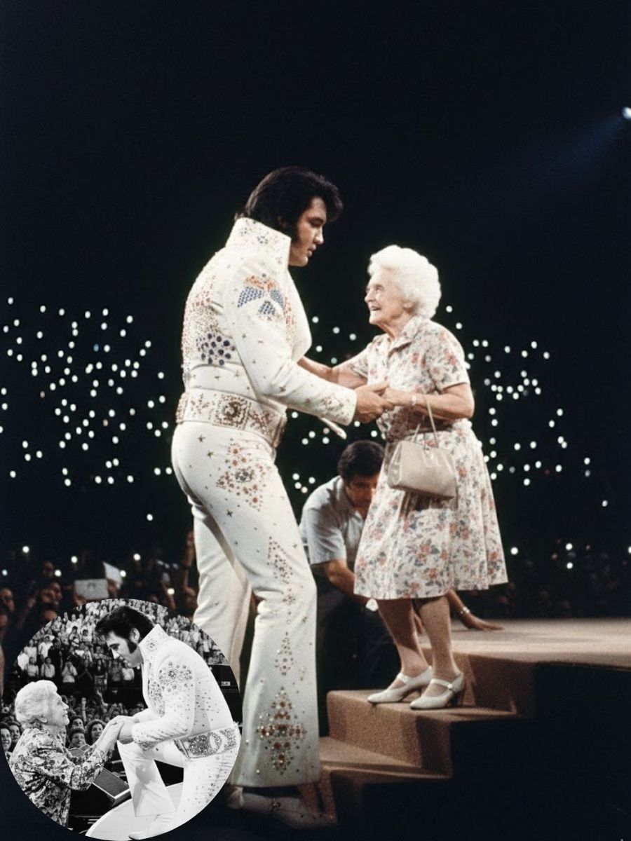 “Elvis Asked an 80-Year-Old Grandmother One Simple Question — What She Said Stopped the Concert and Made 18,000 People Cry”