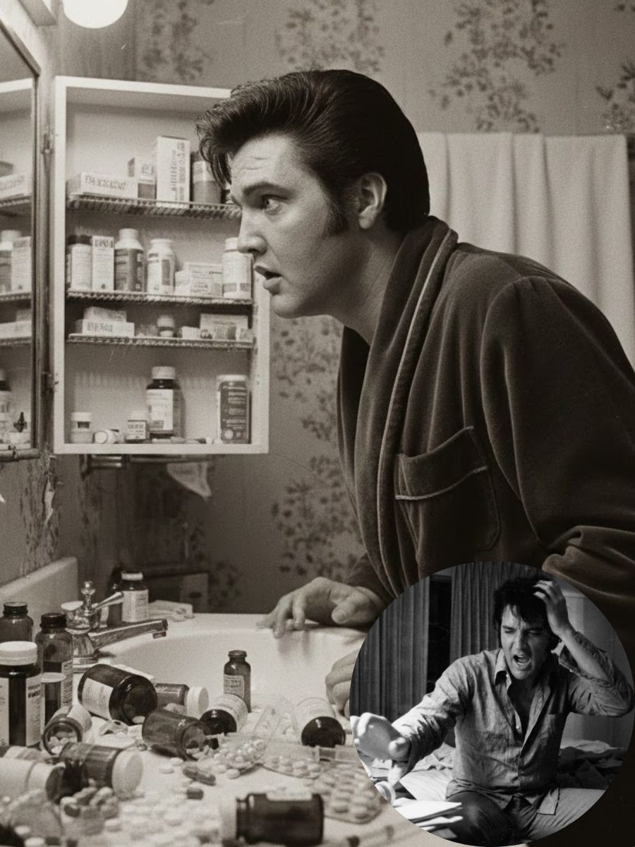 “He Froze in His Bathroom — The Moment Elvis Presley Realized the Pills Were Controlling His Life”