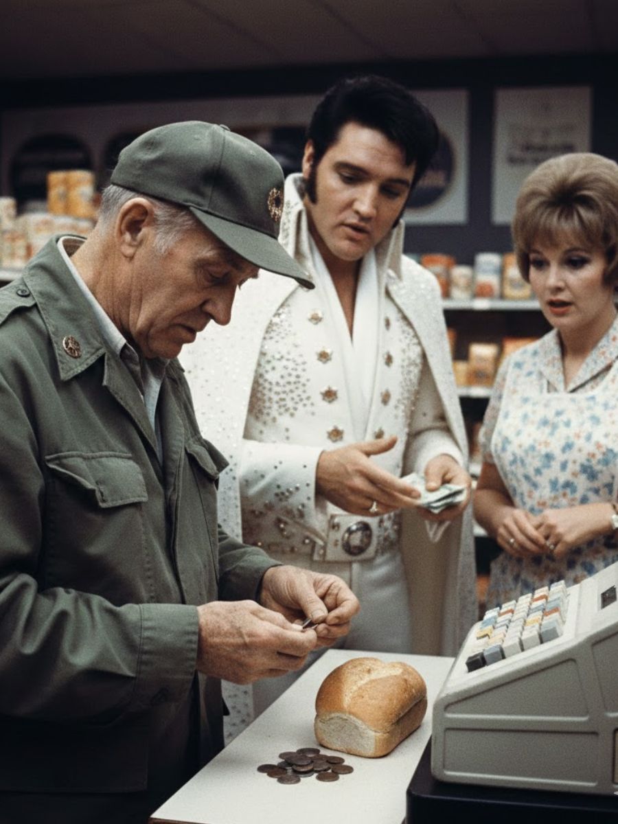 A War Hero Counted Coins for Bread — What Elvis Presley Did Next Left an Entire Store in Tears