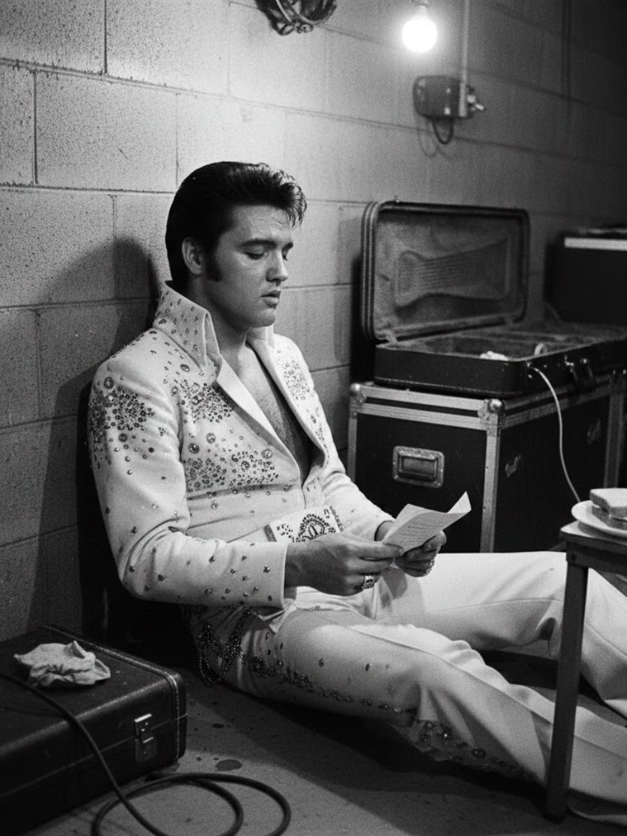 “Elvis Collapsed Backstage — The Letter in His Pocket Changed Everything That Night”