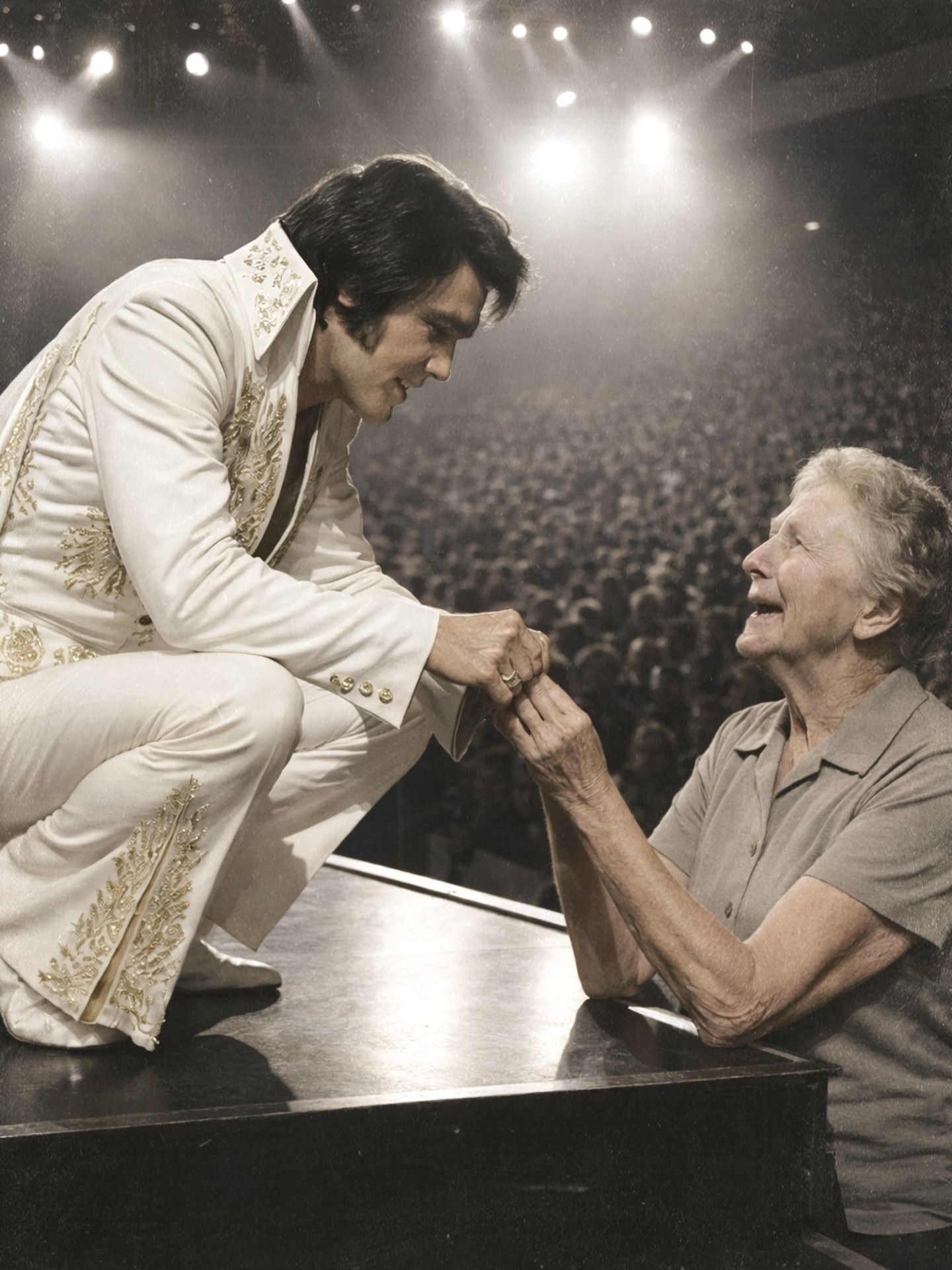 “Elvis Presley’s Most Touching Reunion: A Final Farewell at the Las Vegas Hilton”