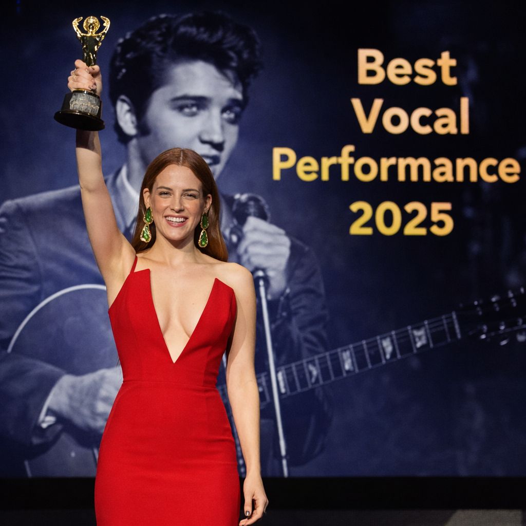 BREAKING: Riley Keough Stuns the World — Accepts “Best Vocal Performance” at the 2025 Grammys on Behalf of Her Grandfather, Elvis Presley