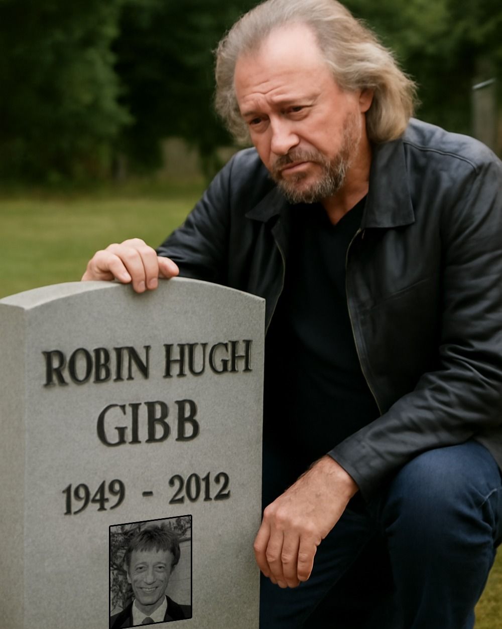 At 78, Barry Gibb, the last surviving Bee Gee, made a heart-wrenching visit to his brother Robin’s grave, kneeling in silence, overcome with emotion.
