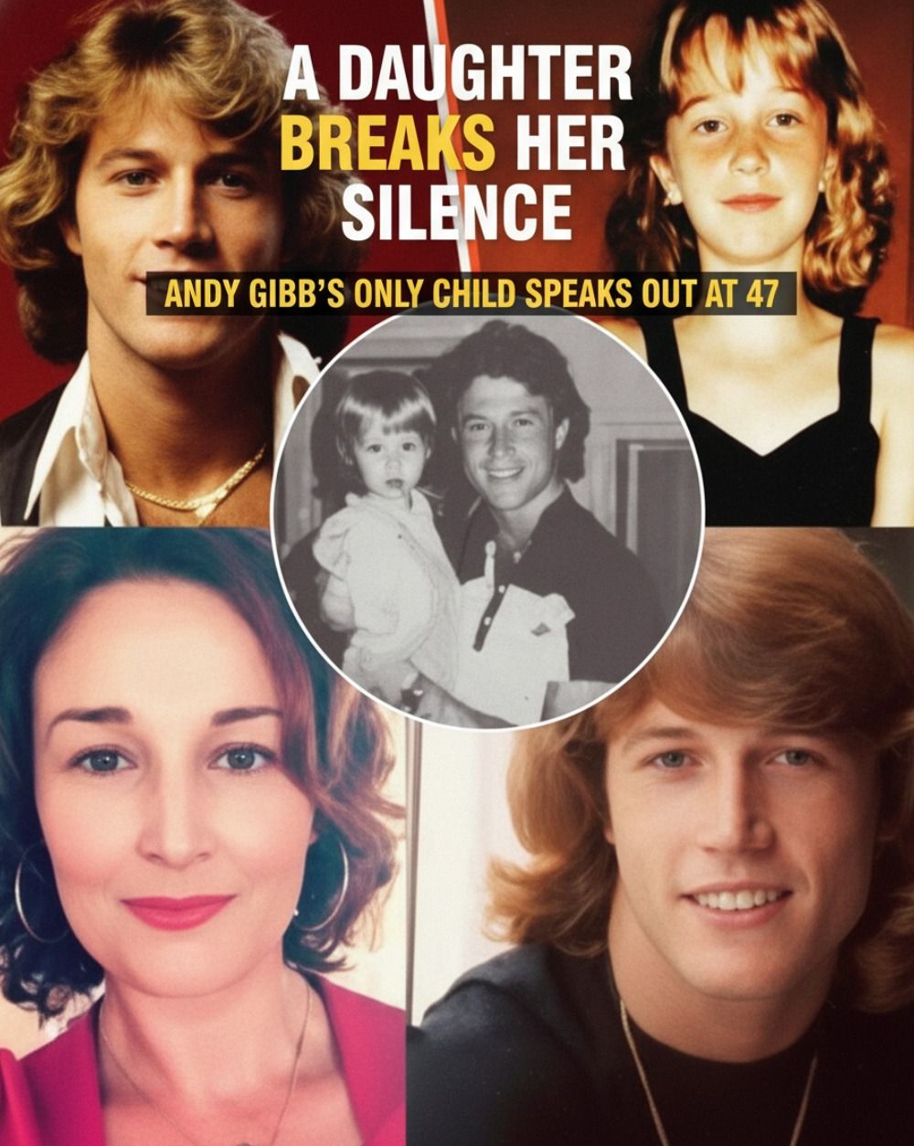 At 47, Peta Gibb, Andy Gibb’s only daughter, has publicly spoken for the first time about her father’s death.