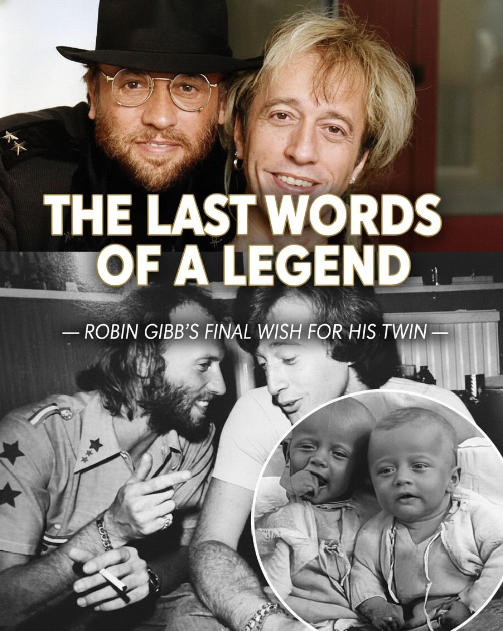 Robin Gibb’s final words were, “I wish Mo was here.” Spoken to his family shortly before his passing, these words reflected his deep yearning for his twin brother, Maurice, who had tragically passed away in 2003.
