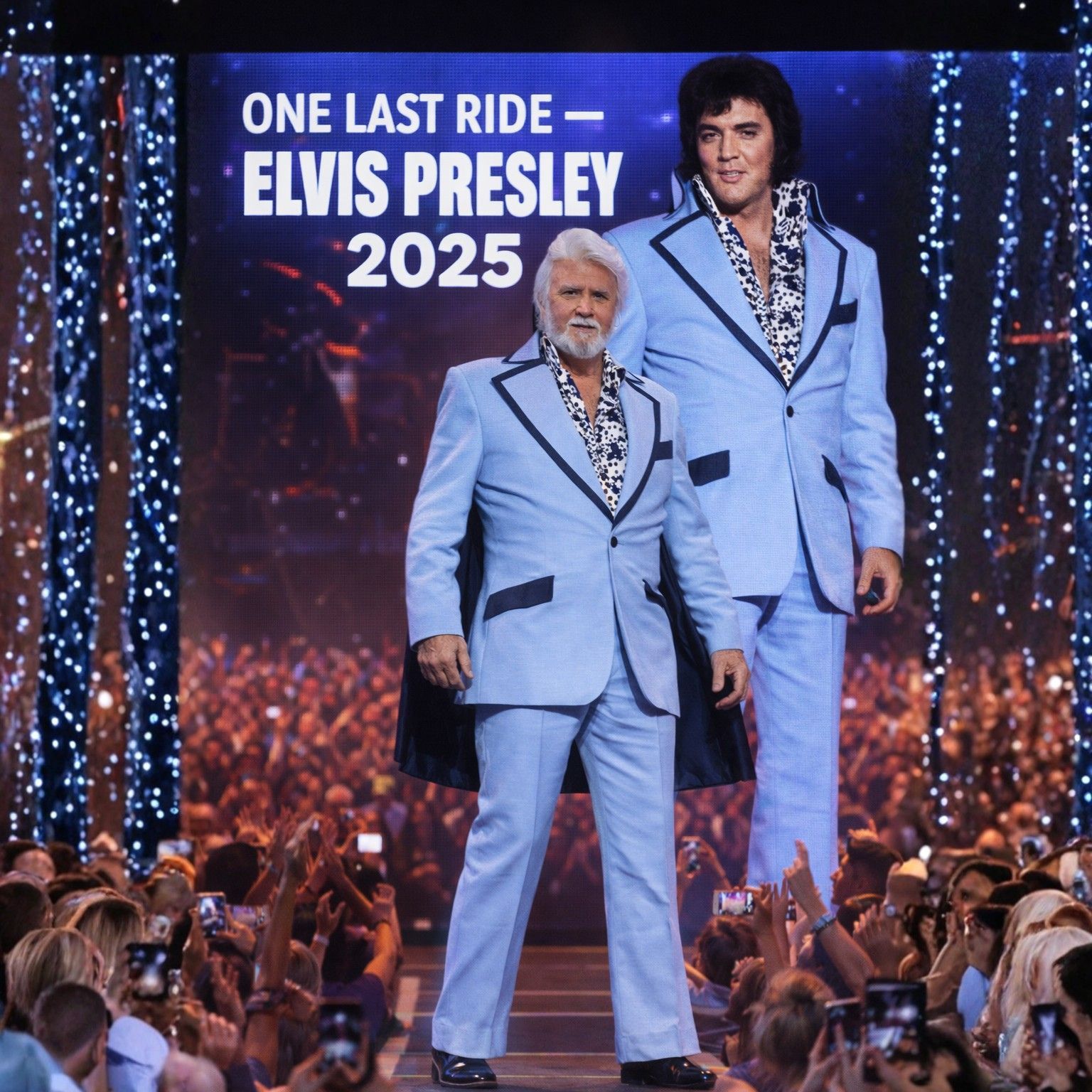 LIVE SHOCK:Bob Joyce stunned the world at his final concert, ONE LAST RIDE – ELVIS PRESLEY 2025, when he froze the crowd with a chilling confession:“I am Elvis Presley. I survived a horrific accident—and only now have my memories returned.”The arena erupted as disbelief turned into chaos.