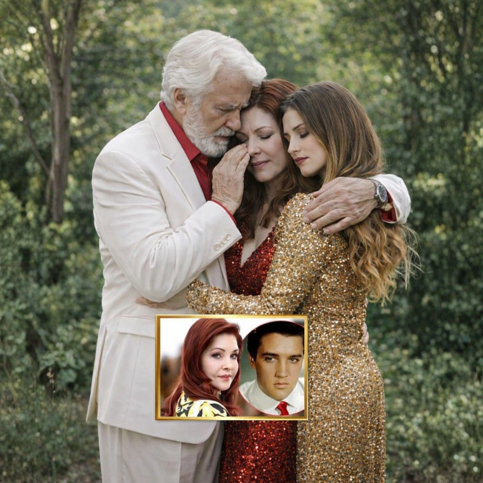 Priscilla Presley burst into tears as she hugged Bob Joyce, saying: “You don’t need to hide it anymore. We’ve had to keep this hidden for 50 years—now it’s time to tell the truth…”