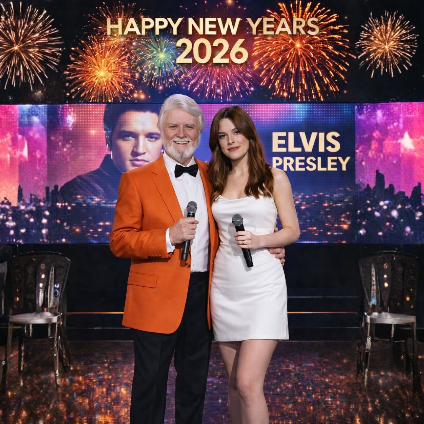 THE MOST SHOCKING MOMENT OF NEW YEAR 2026: Riley Keough and Bob Joyce sang a New Year’s song to thunderous applause – but as the clock struck midnight, her announcement left everyone in disbelief: “Bob Joyce is my grandfather… someone I’ve never stopped thinking about.”