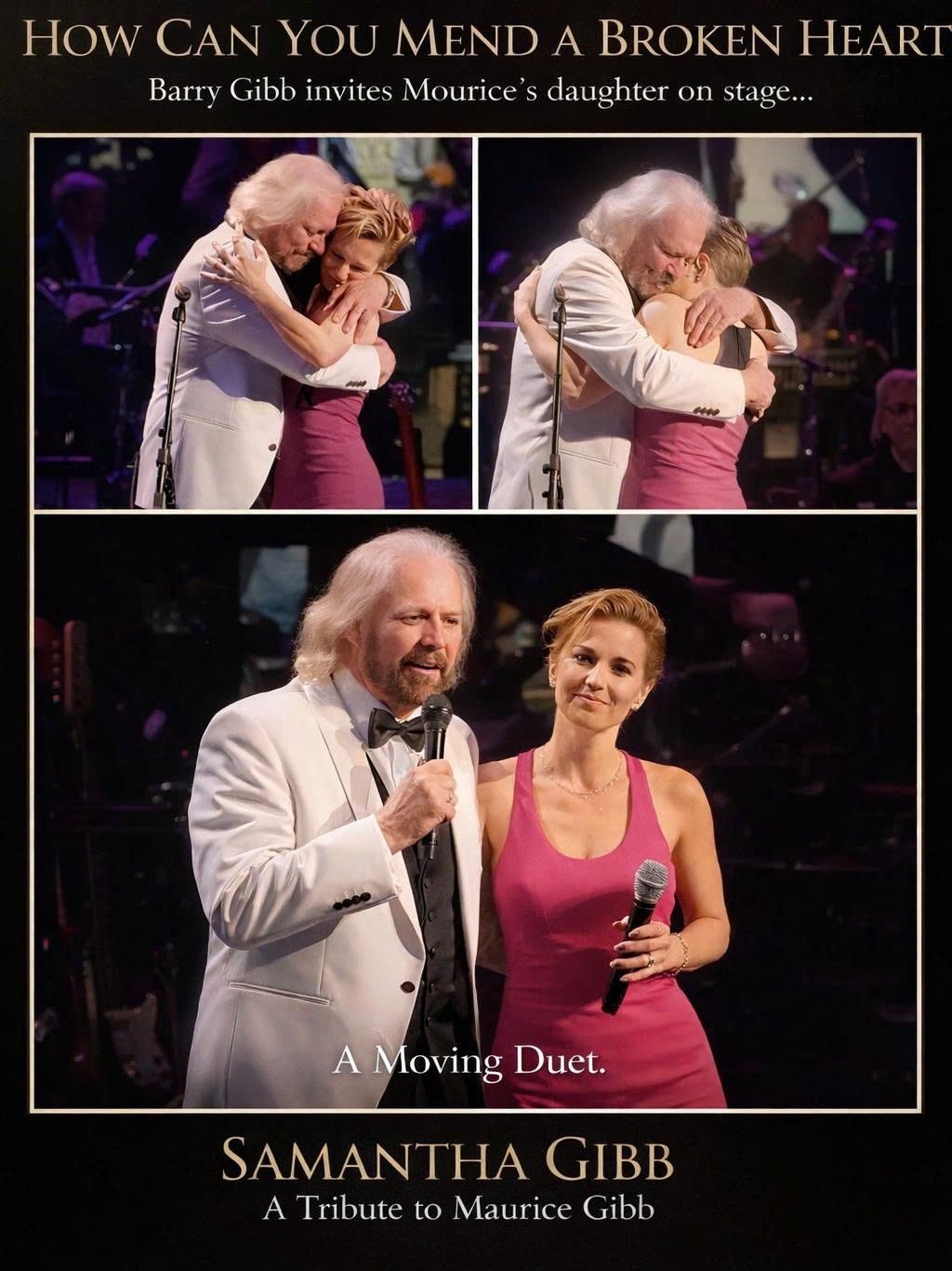 Barry Gibb inviting Maurice’s daughter on stage for duet of ‘How Can You Mend a Broken Heart’ is so moving