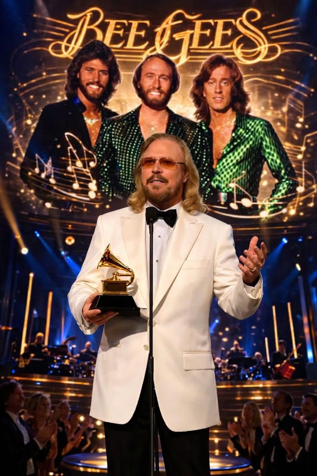 THE 2003 GRAMMY TRAGEDY — Barry Gibb has finally spoken about the night he stood on stage, trembling, unable to steady himself. Just one month after the devastating loss of Maurice, Barry and Robin faced the world at the Grammy Awards to accept a Lifetime Achievement honor — an accolade that, in their grief, felt almost painfully ironic. The haunting reason Barry invited a young child (and revealed the deeply personal connection that child had to Maurice) to join him on stage and help hold the trophy is once again stirring heartbreak in 2026.